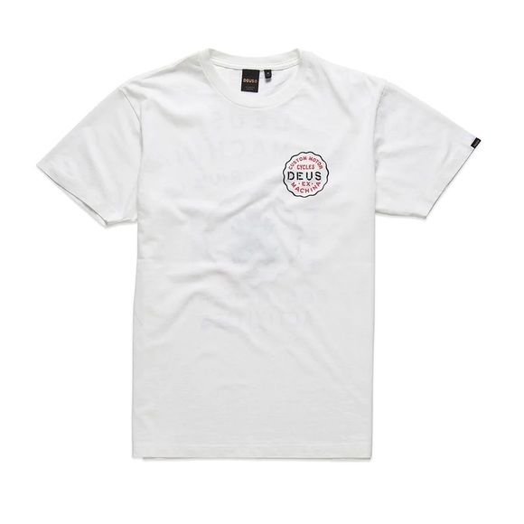 NWOT DEUS EX MACHINA, TOKYO ADDRESS TEE - VINTAGE WHITE, Size M - Picture 1 of 4